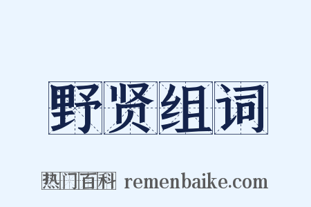 野贤组词是什么意思的图片